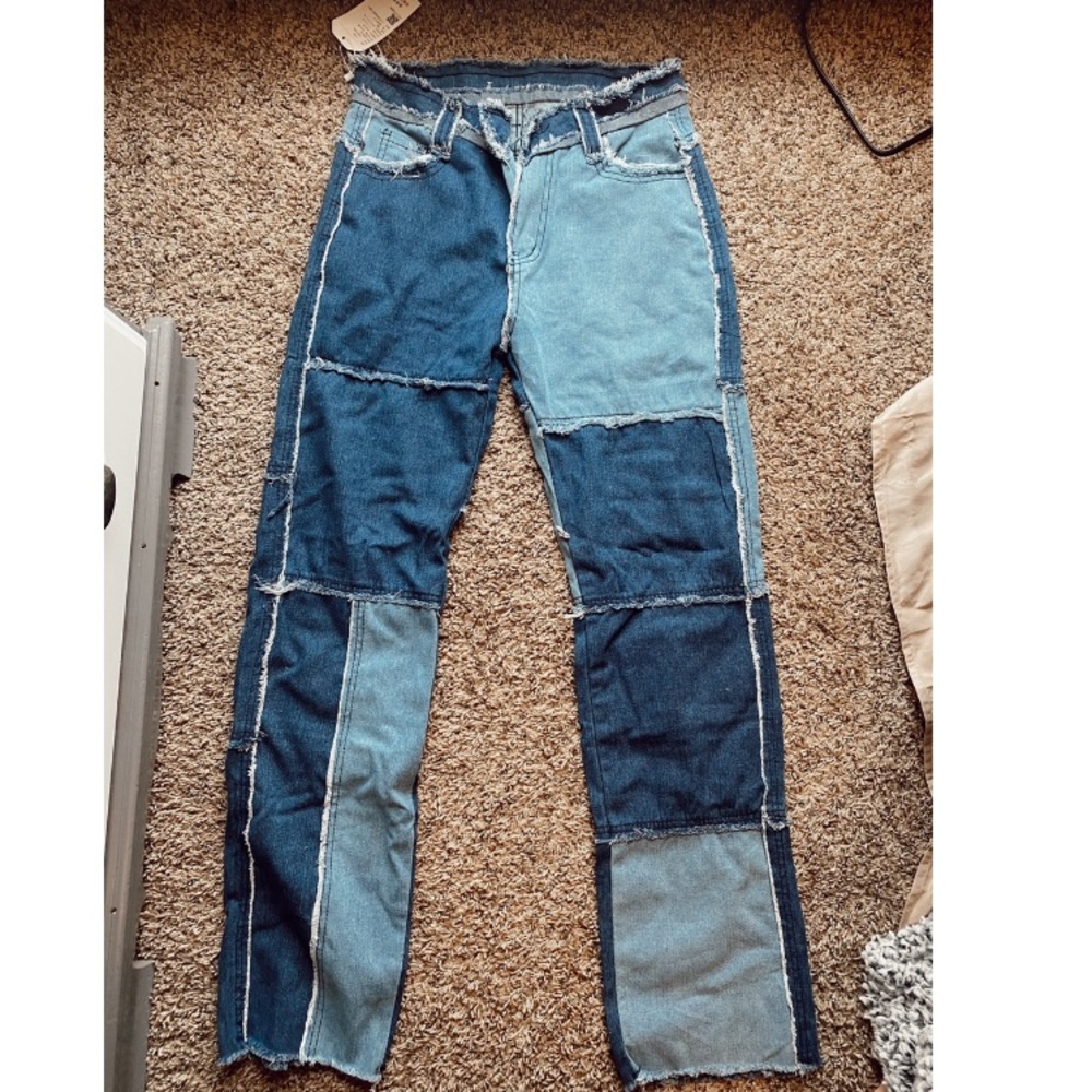 Patchwork Jeans, Never Worn - image 1